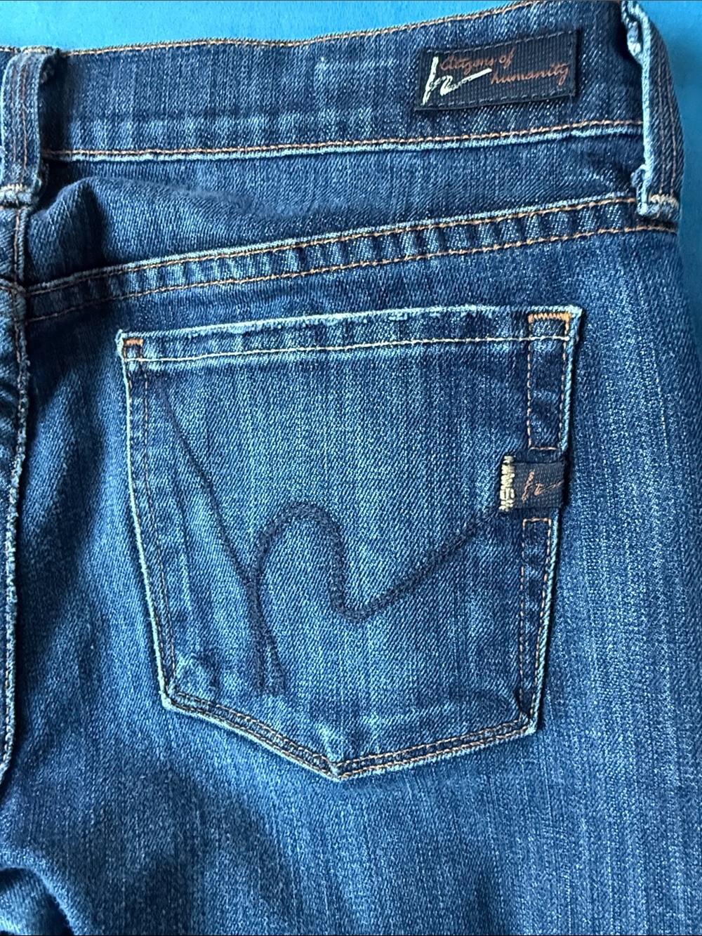 Citizens Of Humanity Dark Blue Boot Cut Jeans 26 Waist Low Rise “Kelly -001”